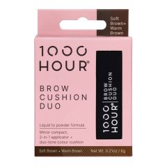1000 Hour Brow Cushion Duo 6g - Soft Brown + Warm Brown