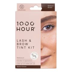 1000 Hour Lash and Brow Tint Kit Non Peroxide - Medium Brown