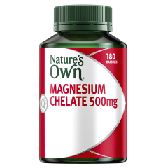 Nature’s Own Magnesium Chelate 500mg 180 Capsules