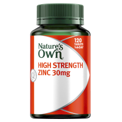 Nature’s Own High Strength Zinc 30mg 120 Tablets
