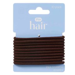 PH Thick Brunette Elastics 10 Pack