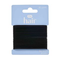 PH Thin Black Elastics 20 pack