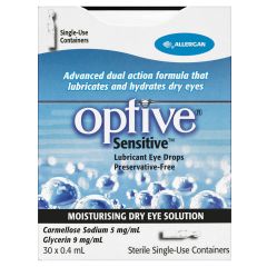 Optive Sensitive Eye Drop 0.4ml 30 Vials
