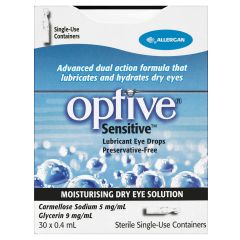 Optive Sensitive Eye Drop 0.4ml 30 Vials