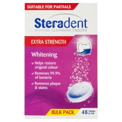 Steradent Extra Strength Whitening Denture Tablets 48 Pack