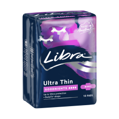 Libra Goodnights Ultra Thin Wings 10 Pads