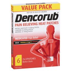 Dencorub Heat Patches 6 Pack