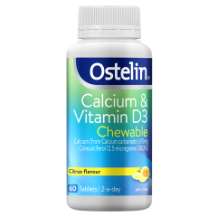 Ostelin Vitamin D & Calcium 60 Chewable Tablets
