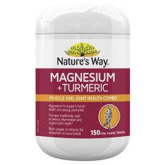 Nature's Way Magnesium & Turmeric 150 Tablets