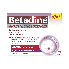 Betadine Anaesthetic Berry 36 Lozenges