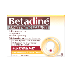 Betadine Anaesthetic Honey & Lemon 16 Lozenges