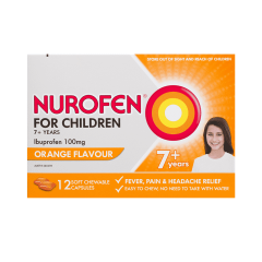 Nurofen 7+ Years Orange 12 Chewable Capsules