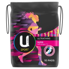 Kotex U Sport Ultra Thin Wings Super 10 Pads