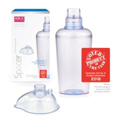 Able Spacer with Small Anti-bacterial Whistle Mask 1 Pack