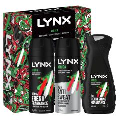 Lynx Africa Trio Gift Pack 730ml (Click & Collect Only)