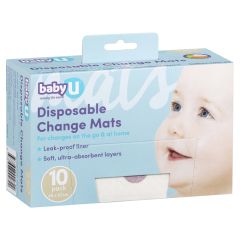 BabyU Disposable Change Mats 10 Pack