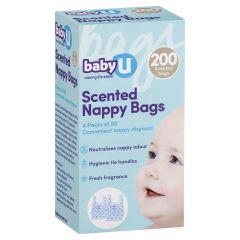 BabyU Scented Nappy Bags 200 Pack