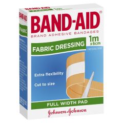 Band-Aid Fabric Dressing Full Width Pad 1m x 6cm