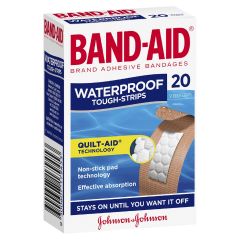 Band-Aid Waterproof Tough Strips Regular 20 Pack