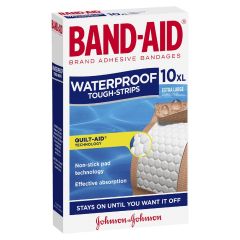 Band-Aid Waterproof Tough Strips Extra Large 10 Pack