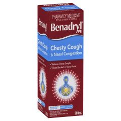 Benadryl Phenlephrine Chesty Nasal Congestion 200ml