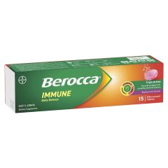 Berocca Immune Daily Defence Blackcurrant Flavoured Effervescent Tablets 15 Pack