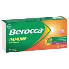 Berocca Immune Daily Defence Blackcurrant Flavoured Effervescent Tablets 30 Pack