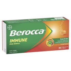 Berocca Immune Daily Defence Orange Flavoured Effervescent Tablets 30 Pack