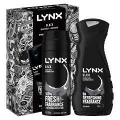 Lynx Black Duo Gift Set 565ml (Click & Collect Only)