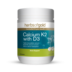 Herbs of Gold Calcium K2 with D3 90 tabs