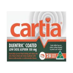 Cartia Tablets 100mg 28 Pack
