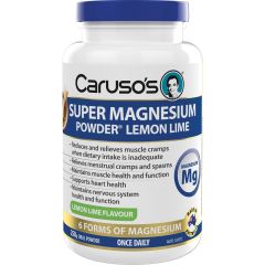 Caruso's Super Magnesium Powder Lemon Lime 250g