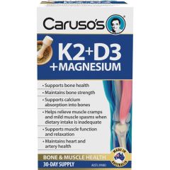 Caruso's Vitamin K2+D3 + Magnesium 30-Day Supply