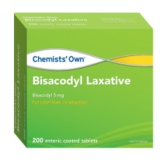 Chemists' Own Bisacodyl Laxative Tablets 200 Pack