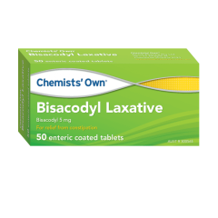 Chemists' Own Bisacodyl Laxative Tablets 50 Pack