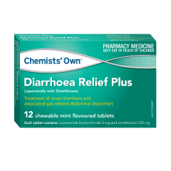 Chemists' Own Diarrhoea Relief Plus 12 Tablets