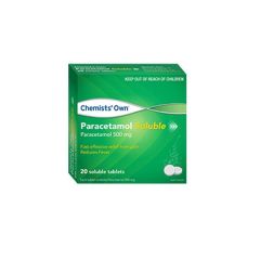Chemists' Own Paracetamol Soluble Tablets 20 Pack