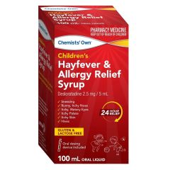 Chemists’ Own Children's Hayfever & Allergy Relief Syrup 100ml