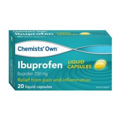 Chemists’ Own Ibuprofen Liquid 200mg 20 Capsules