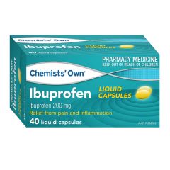 Chemists’ Own Ibuprofen Liquid 200mg 40 Capsules