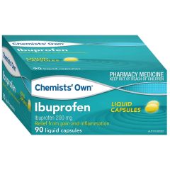 Chemists’ Own Ibuprofen Liquid 200mg 90 Capsules