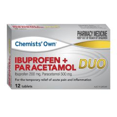 Chemists' Own Ibuprofen + Paracetamol Duo 12 Tabs