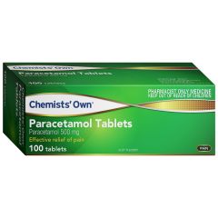 Chemists' Own Paracetamol Tablets 100 Pack