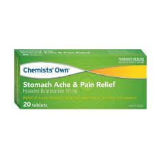 Chemists' Own Stomach Ache &amp; Pain Relief 20 Tablets