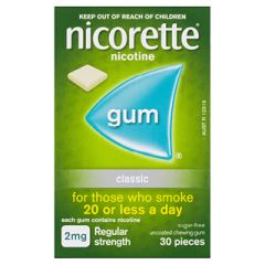 Nicorette Gum Classic 2mg 30 Pack