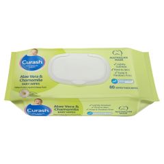 Curash Aloe Vera and Chamomile Baby Wipes 80 Pack