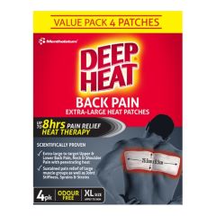 Deep Heat Back Pain Extra-Large Heat Patches 4 Pack