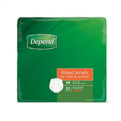 Depend Fitted Briefs Medium 10 Pack