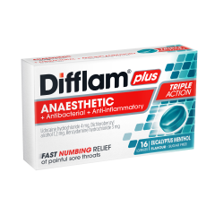 Difflam Plus Lozenge Menthol &amp; Eucalyptus 16 Pack