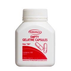 SurgiPack Empty Gelatine Capsules Size 00